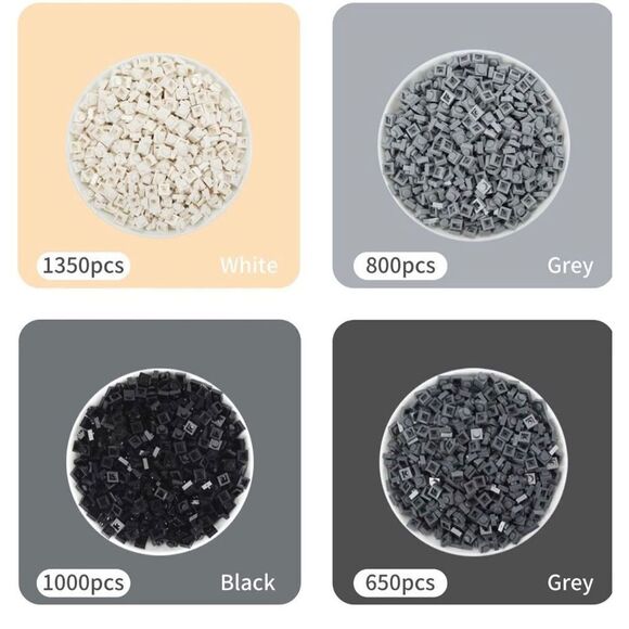 Personalized mosaic bricks 3800 single space tiles in four colors.  Legomaniacs - Picture 2 of 13